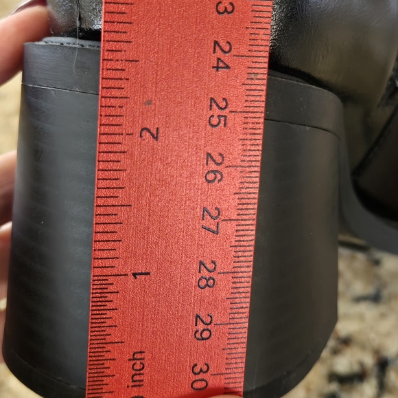 INC International Concepts Glossy Black Ankle Boots - Picture 6 of 7